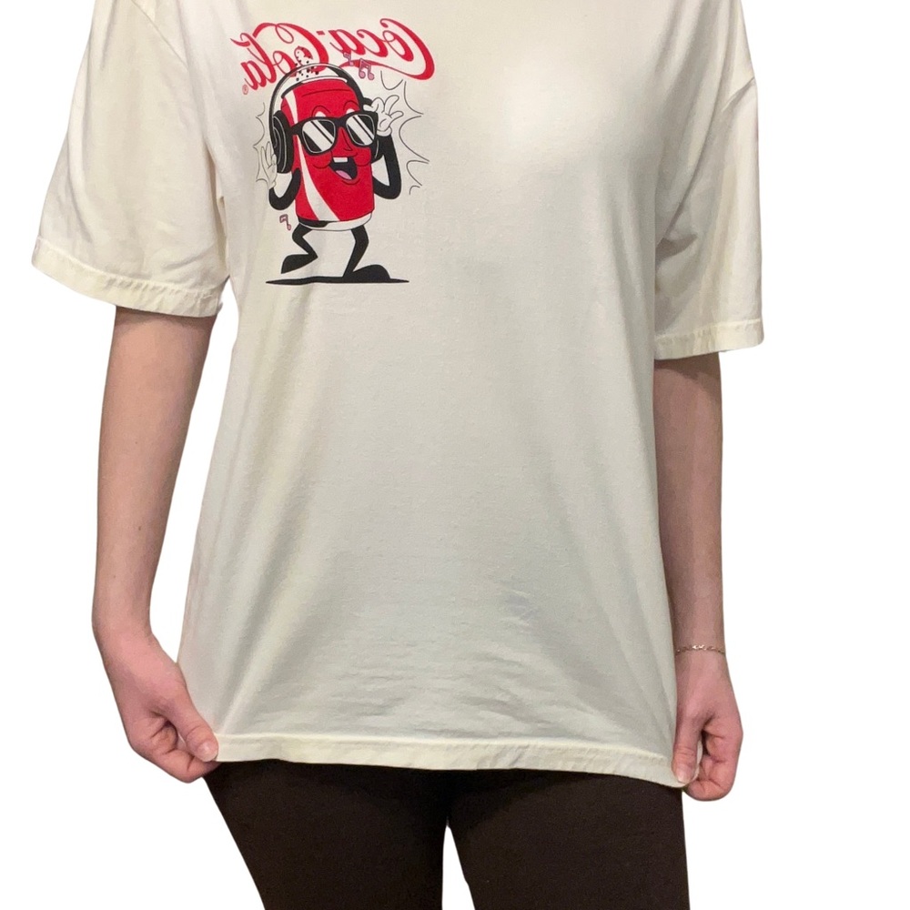 Coca Cola Cream Graphic T-Shirt